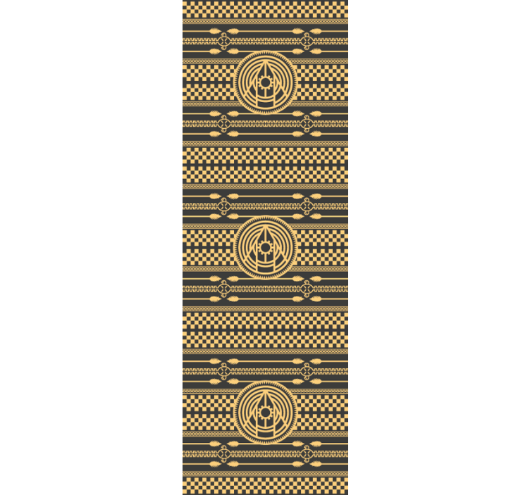 Toile fenêtre cercles à motifs géométriques - TenStickers
