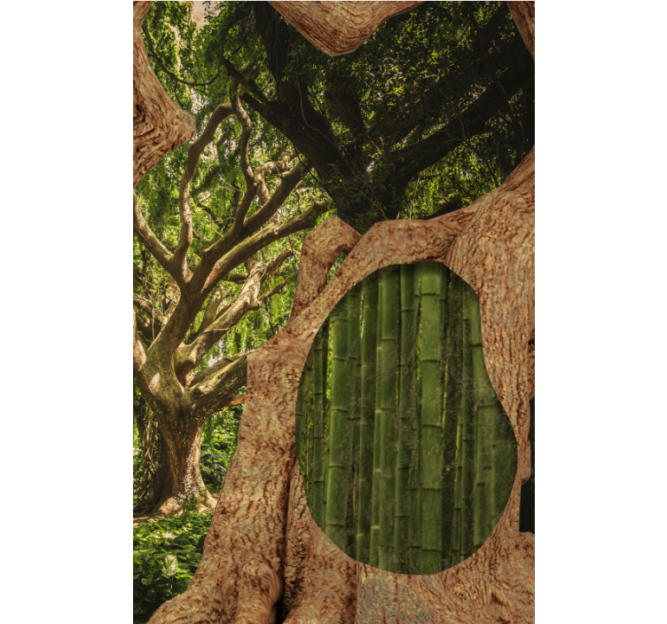 Stores pour couples Arbre de forêt 3d vert - TenStickers