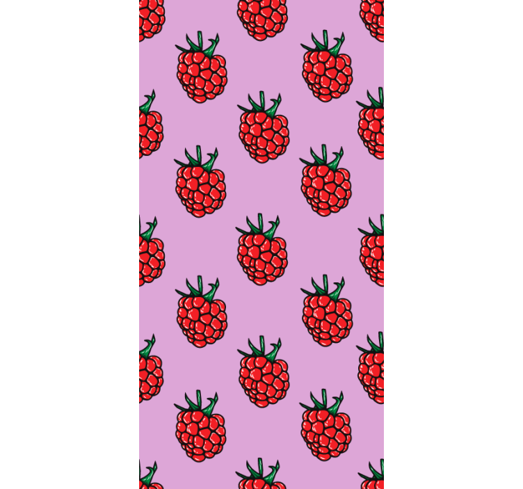 Toile fenêtre fruits et légumes motif framboise - TenStickers