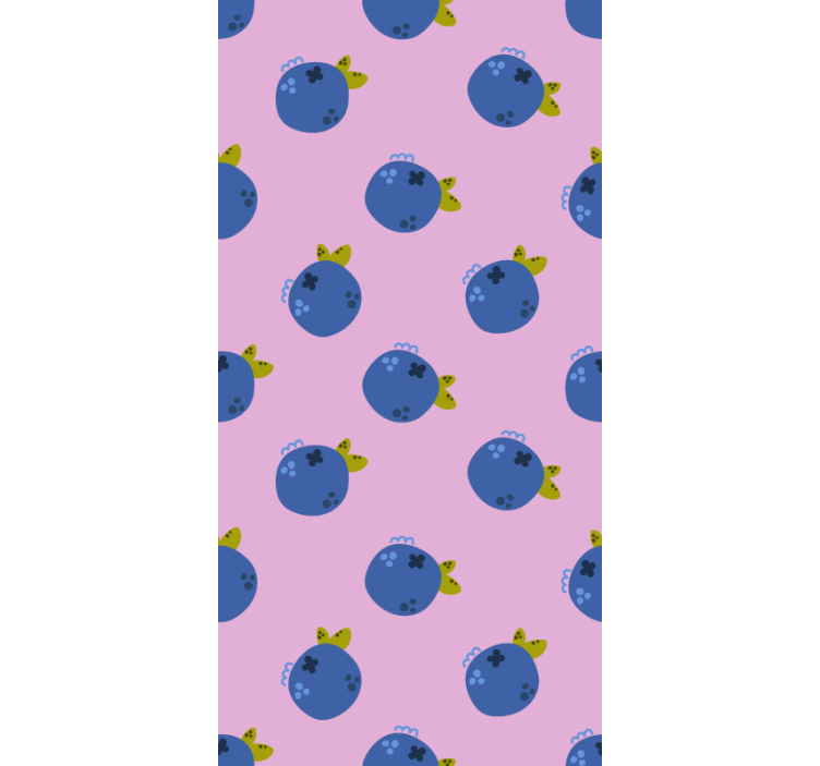 Toile fenêtre fruits et légumes motif myrtille - TenStickers