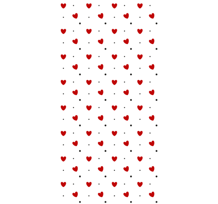 Toile fenêtre romantique motif de cœur délice - TenStickers