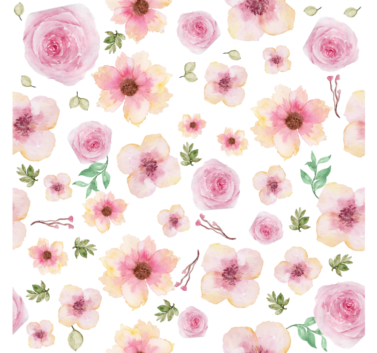 Store fleurs motif de fleurs roses - TenStickers