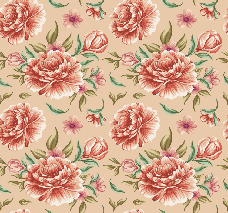 Store enrouleur romantique fleurs pivoines classique - TenStickers
