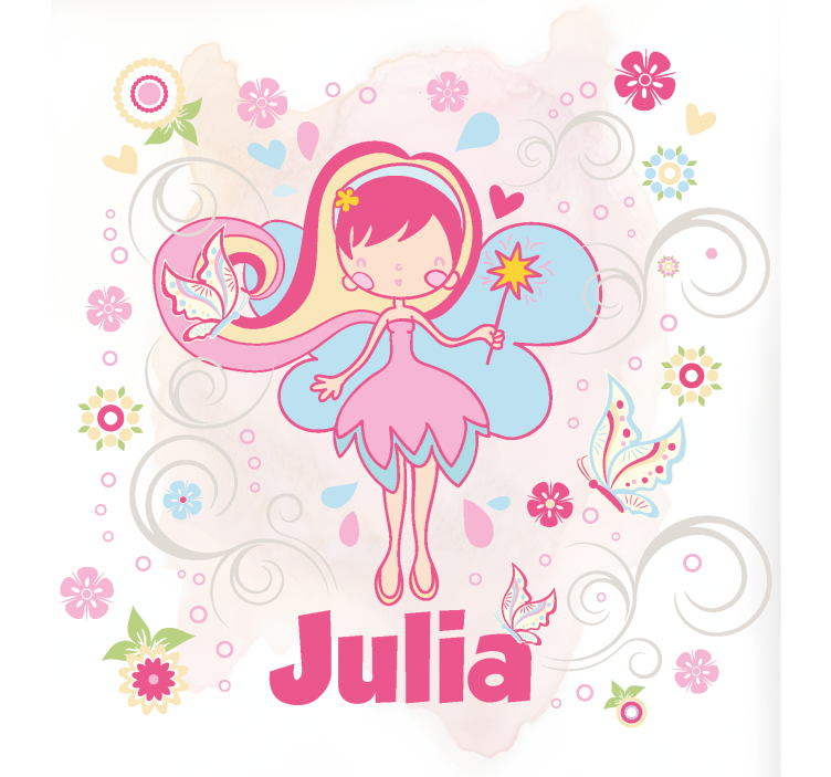 Store enrouleur fée avec papillons personnalisable - TenStickers