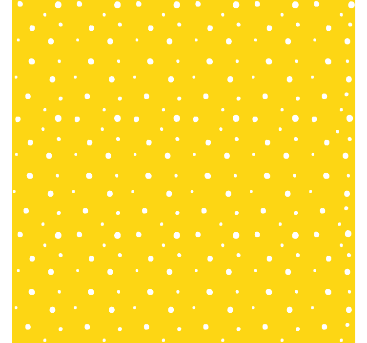 Toile fenêtre jaune motif de cercles - TenStickers