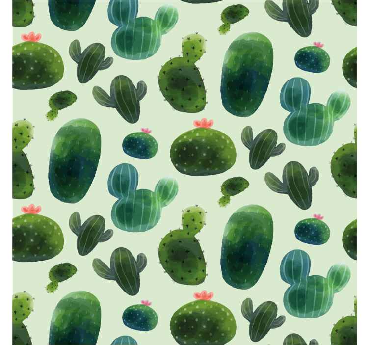 Toile fenêtre cactus motif du désert - TenStickers