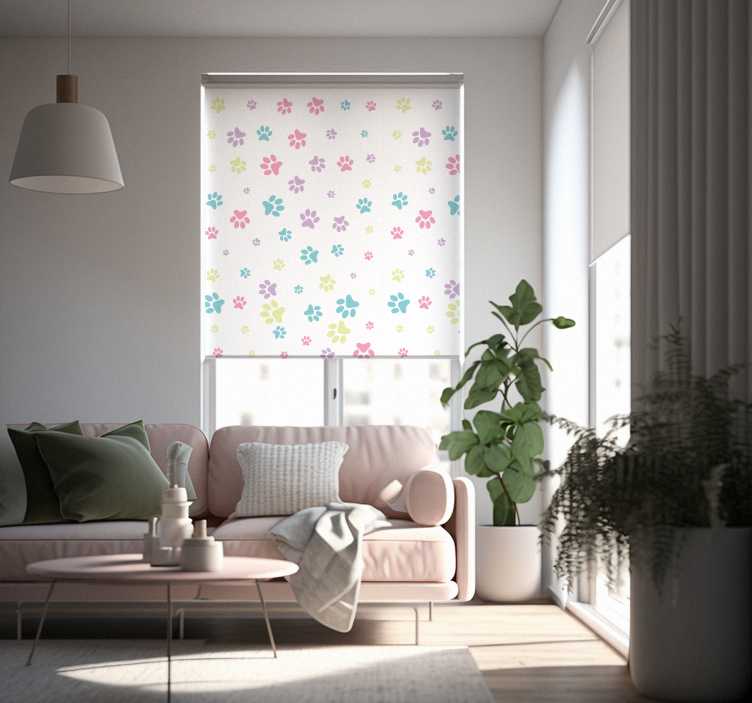 Toile fenêtre fleurs et plantes motifs floraux colorés - TenStickers
