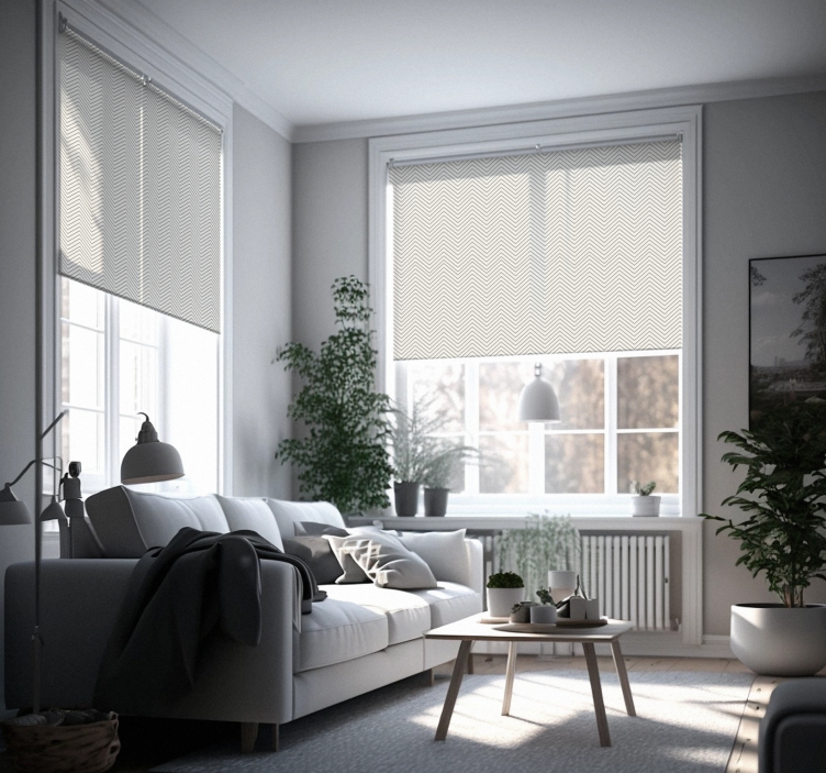 Stores rustiques Lignes grises - TenStickers