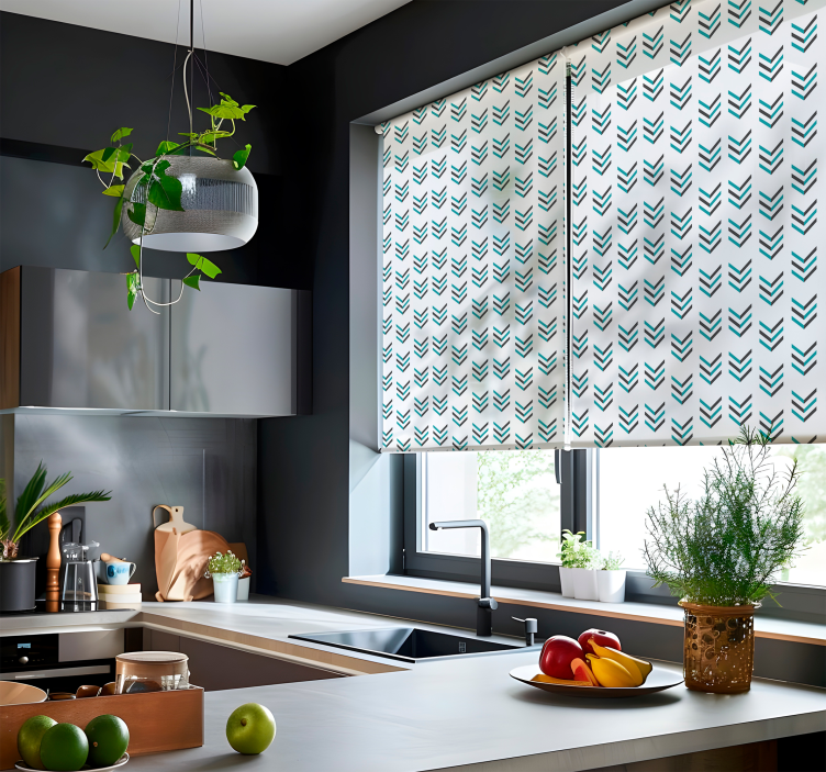 Store enrouleur nordique flèches bleues - TenStickers