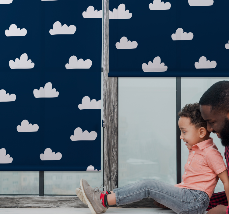 Nuage de fond bleu foncé store - TenStickers