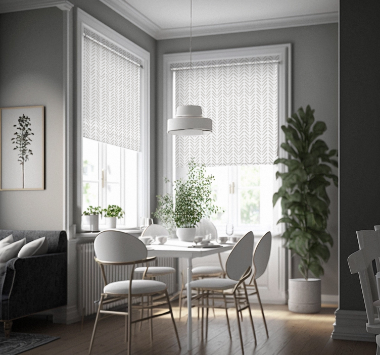 Stores nordiques Lignes abstraites grises en zigzag - TenStickers