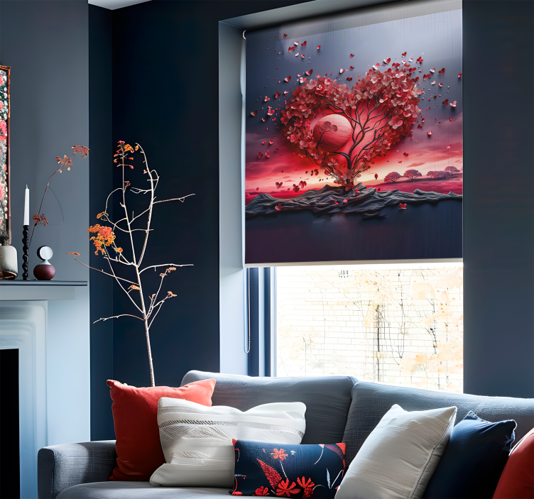 Store romantique arbre coeur - TenStickers