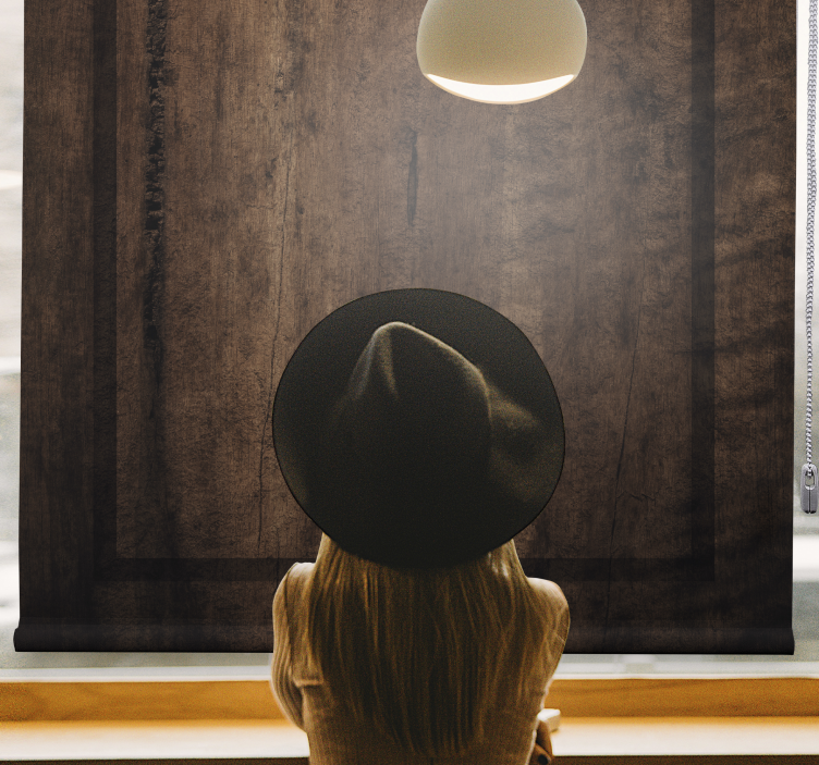 Store roulant rustique en bois - TenStickers