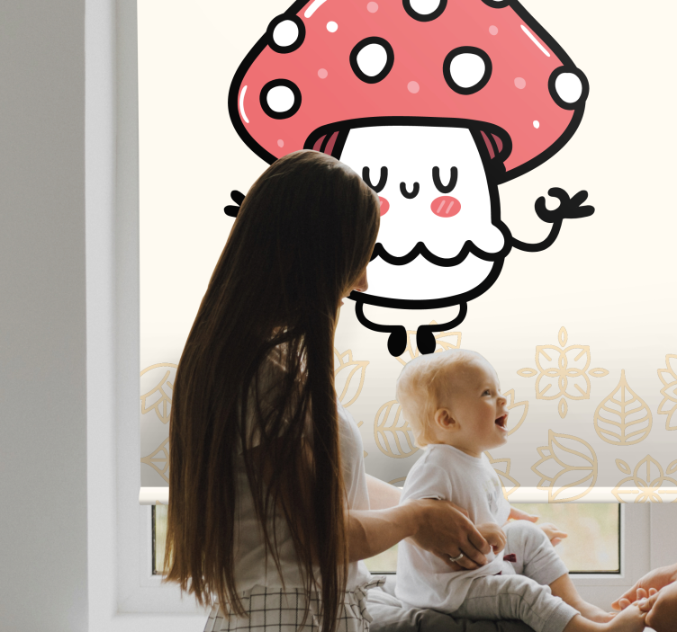 Stores enfants Champignon heureux mignon - TenStickers