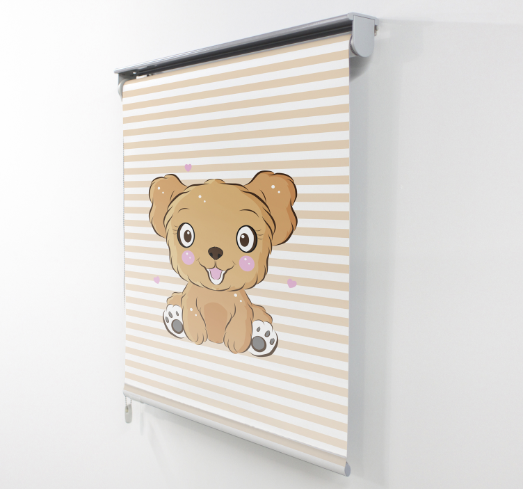 Toile fenêtre animal illustration de chiot mignon - TenStickers