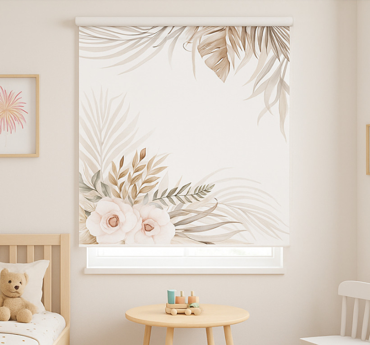 Toile fenêtre chambre enfant fleurs bohèmes gracieuses - TenStickers