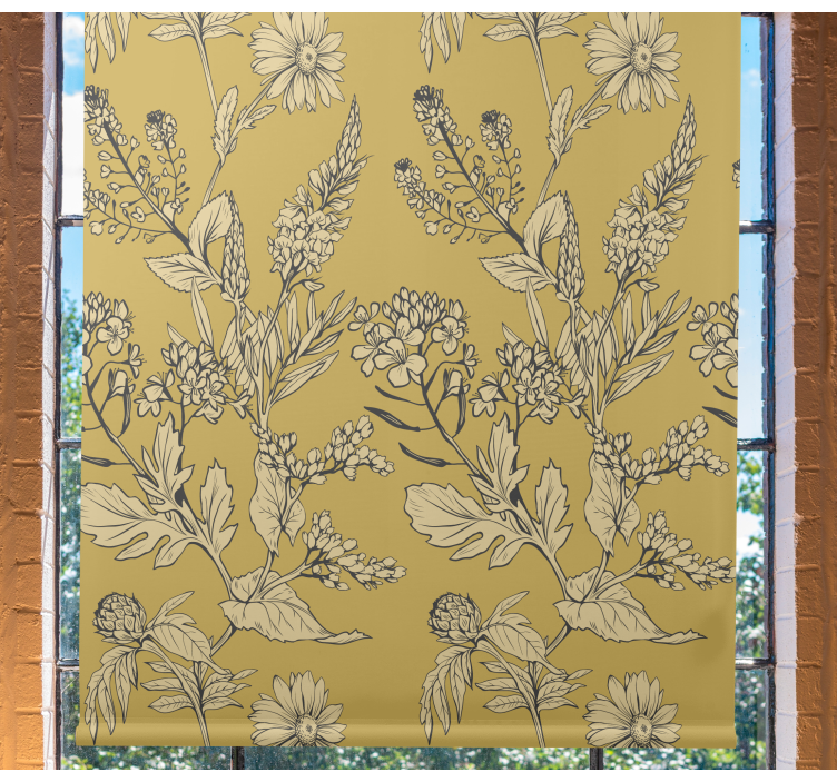 Toile fenêtre fleurs et plantes thème floral botanique - TenStickers