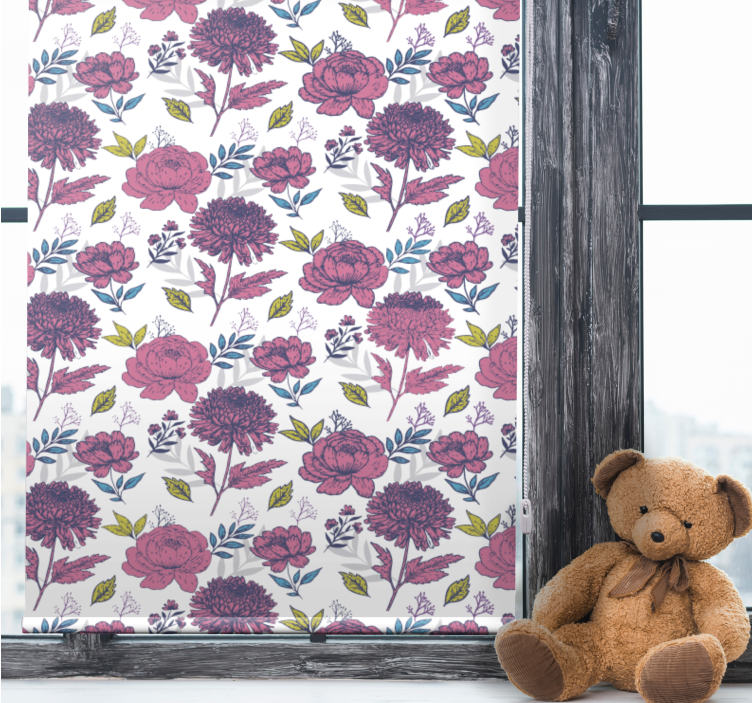 Toile fenêtre fleurs et plantes thème floral en fleurs - TenStickers