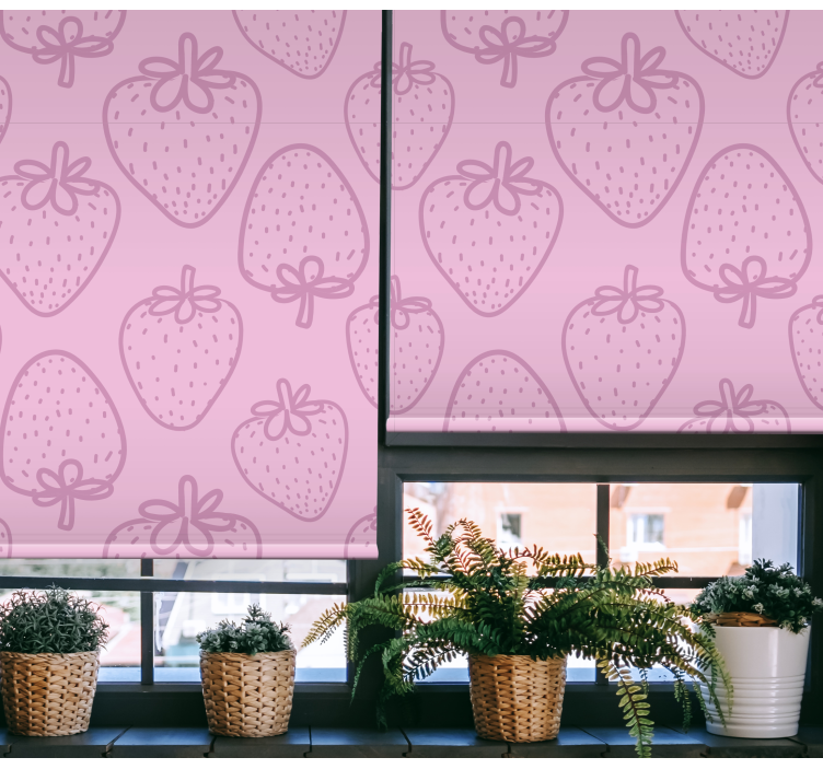 Toile fenêtre fruits et légumes délice à la fraise - TenStickers