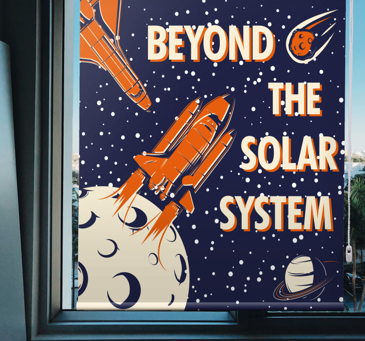 Toile fenêtre geek aventure d'exploration spatiale - TenStickers