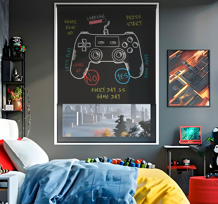 Toile fenêtre geek explication des boutons de commande - TenStickers