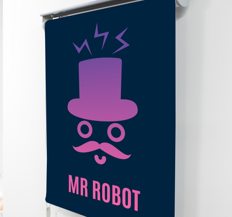 Toile fenêtre geek monsieur robot - TenStickers