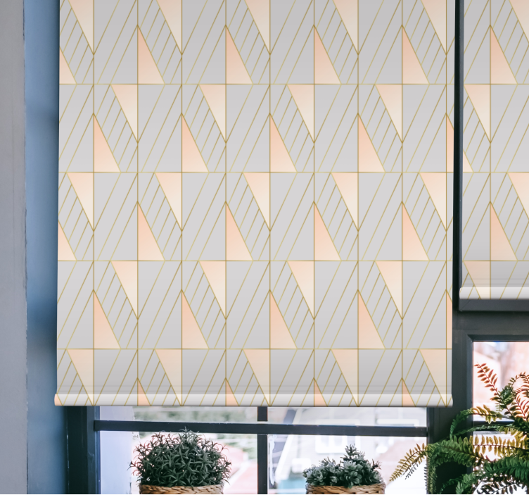 Toile fenêtre moderne lignes à motifs géométriques - TenStickers