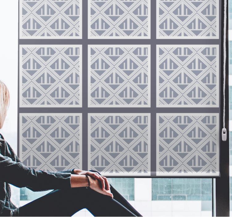 Toile fenêtre moderne sections à motifs géométriques - TenStickers