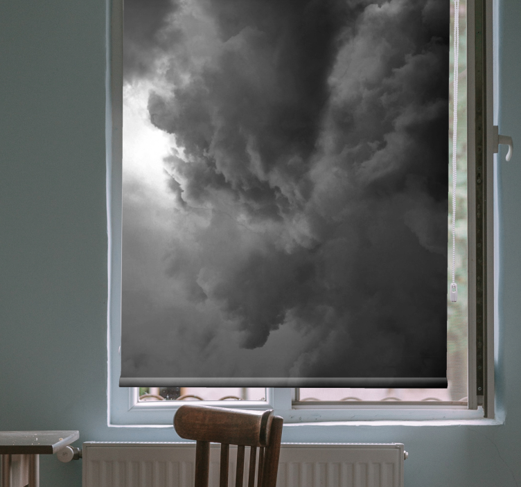 Toile fenêtre nuage formation d'une tempête spectaculaire - TenStickers