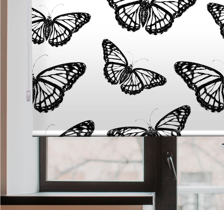 Toile fenêtre papillon ailes de monarque frappantes - TenStickers