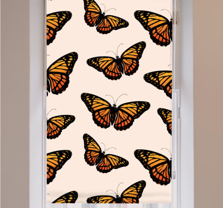 Toile fenêtre papillon motif vibrant - TenStickers