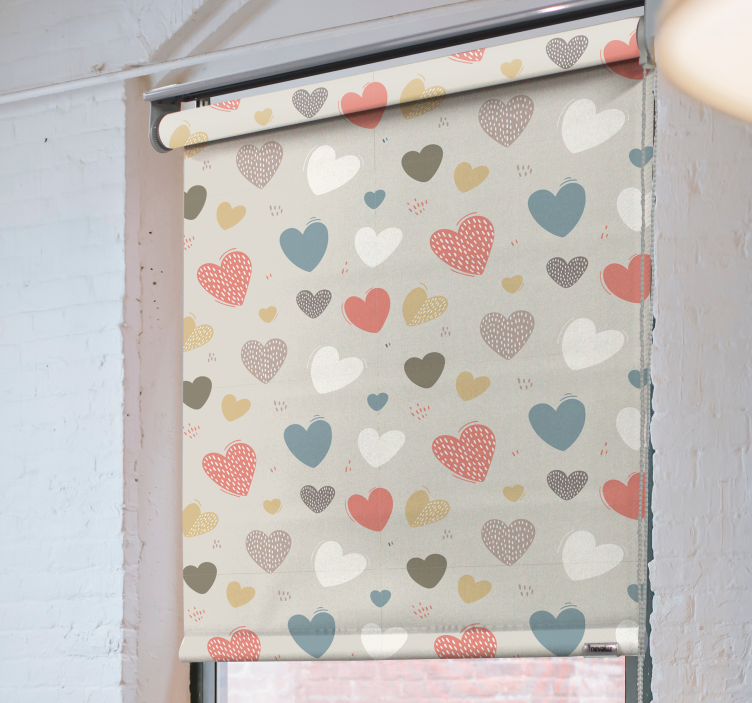 Toile fenêtre romantique modèles de coeur - TenStickers