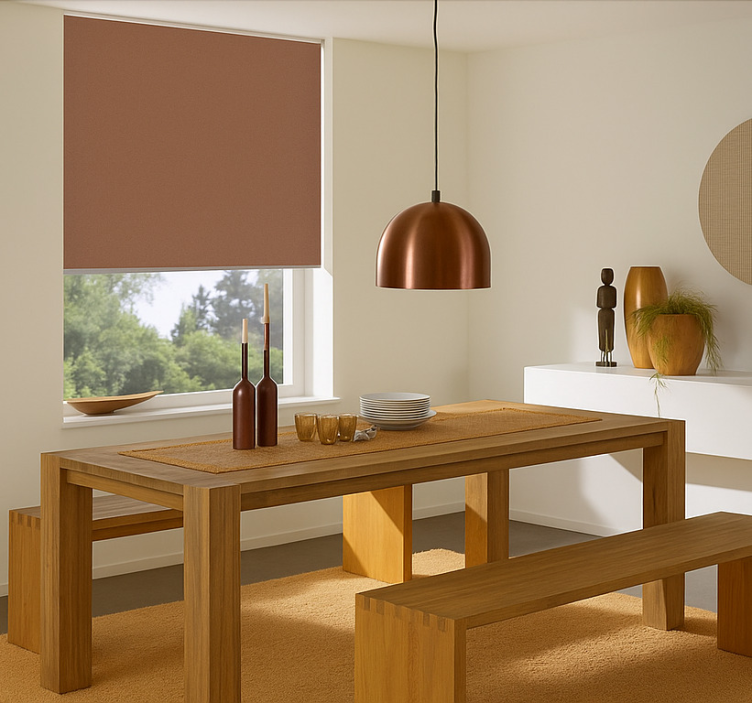 Toile fenêtre salle à manger ton taupe froid - TenStickers