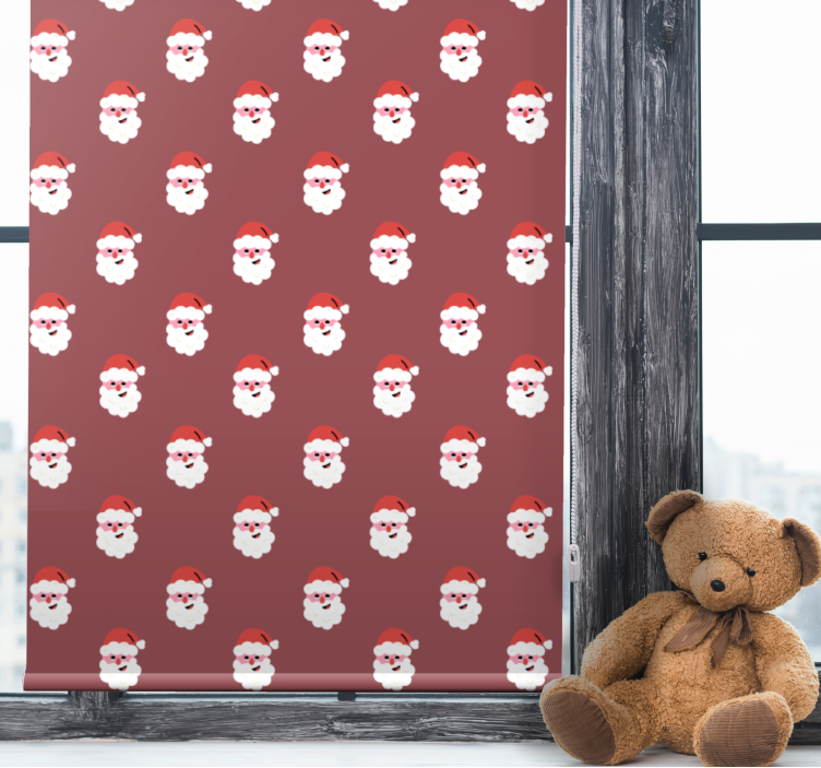 Toile fenêtre série et film motif de visages de père noël - TenStickers