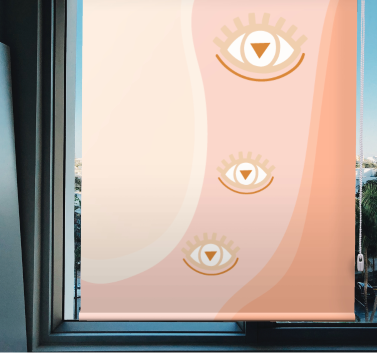 Toile fenêtre original yeux en vagues douces - TenStickers