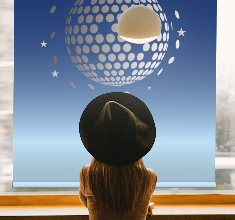 Toile fenêtre original vue abstraite de la discothèque - TenStickers