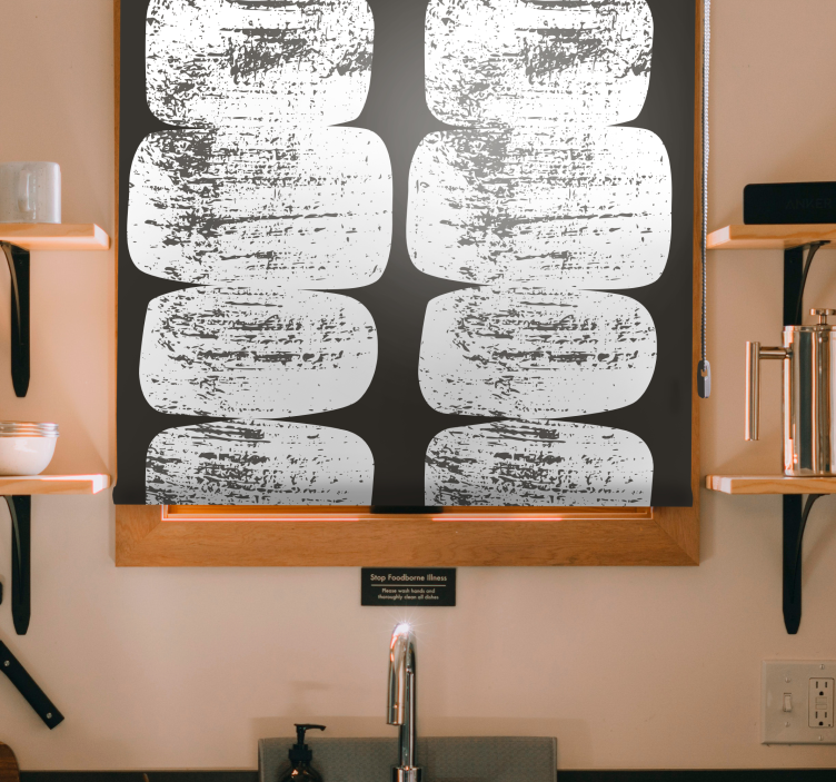 Toile fenêtre textures et motifs coups de pinceau abstraits - TenStickers