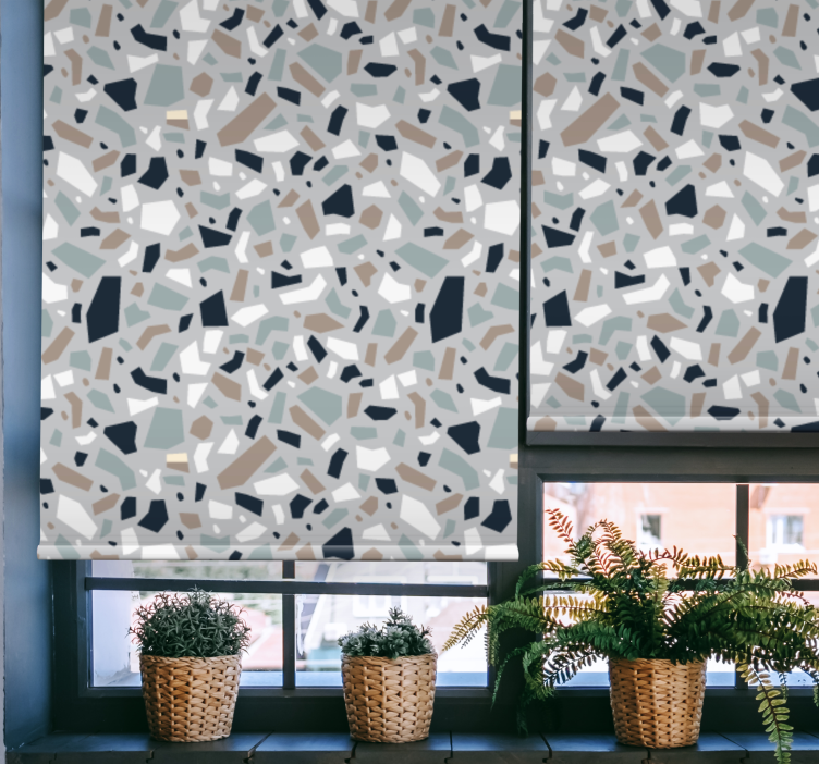 Toile fenêtre textures et motifs motif abstrait en terrazzo - TenStickers