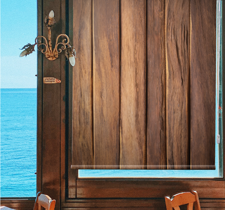 Toile fenêtre textures et motifs panneaux de grain de bois - TenStickers