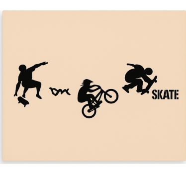 Toile fenêtre chambre adolescent sport de skate bmx - TenStickers