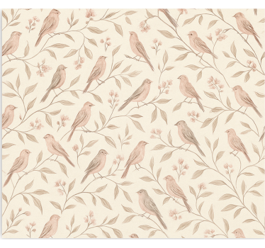 Toile fenêtre chambre adolescent sentier ornithologique vintage - TenStickers