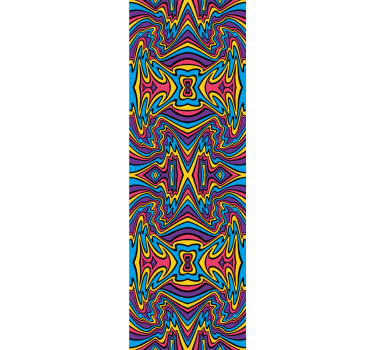 Toile fenêtre chambre adolescent couleurs vives lignes fun - TenStickers