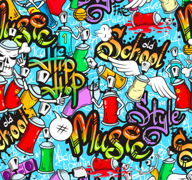 Toile fenêtre chambre adolescent culture hip-hop urbaine - TenStickers