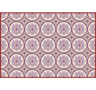 Toile fenêtre chambre carreaux maioliche - TenStickers