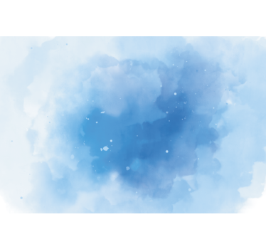 Toile fenêtre chambre aquarelle bleue minimaliste - TenStickers