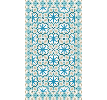 Toile fenêtre chambre beija bleu et marron - TenStickers