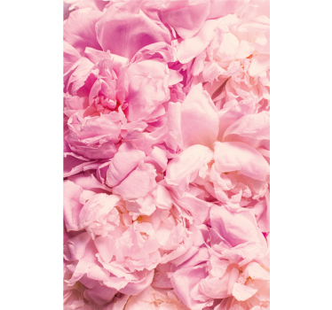 Toile fenêtre chambre fleurs de pivoine réalistes - TenStickers