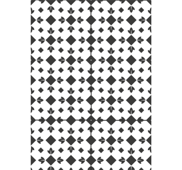Toile fenêtre chambre carreaux noir et blanc - TenStickers