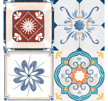 Toile fenêtre chambre carreaux de four vintage - TenStickers