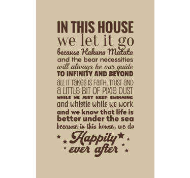 Stores avec phrase Dans cette maison nous laissons aller - TenStickers